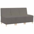 vidaXL Bezrúčková modulárna sofa jednotka 3 ks Svetlosivá
