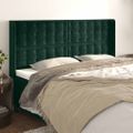 vidaXL Čelo postele so záhybmi tmavozelený 163x16x118/128 cm zamat