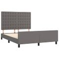 vidaXL Posteľný rám s čelom sivý 140x200 cm umelá koža