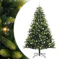 vidaXL Umelý skladací vianočný stromček 300 LED diód Zelená 240 cm