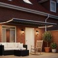 vidaXL Ručná vysúvacia markíza s LED Antracitová a biela 4 × 3 m