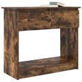 vidaXL konzolový stolík so zásuvkami dub dymový 85,5x38,5x74,5 cm