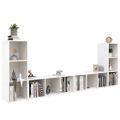 vidaXL TV skrinky 4 ks biele 107x35x37 cm drevotrieska