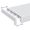 vidaXL Parapetné dosky Biela 120 x 25 x 4,5 cm PVC
