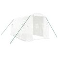 vidaXL Fóliovník s oceľovým rámom biely 8 m² 4x2x2 m