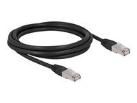 Patch kábel - RJ-45 (M) do RJ-45 (M) - 2 m - 7 mm - S/FTP - CAT 6a - neobsahuje halogény, vonkajší - čierna