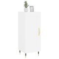 vidaXL Komoda biela 34,5x34x90 cm spracované drevo