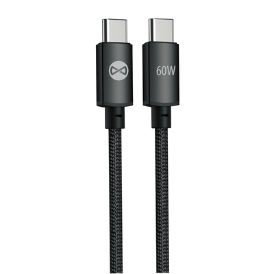 Forever Vibe cable USB-C - USB-C 1,0 m 60W dark grey
