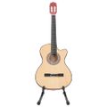 vidaXL 12-dielna folková akustická gitara Cutaway so 6 strunami 38"
