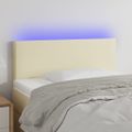 vidaXL Čelo postele krémové 90x5x78/88 cm umelá koža