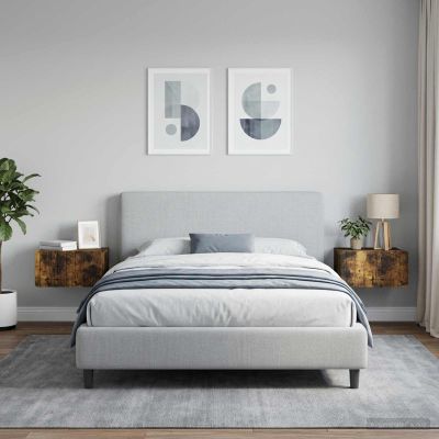 vidaXL Nástenná nočná skrinka 2 ks Dymový dub 49 x 34,5 x 24 cm