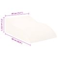 vidaXL Vankúš na nohy 68 x 40 x 21,5 cm PU pena Biela