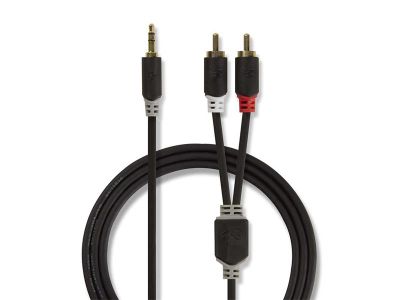 Kábel Jack 3,5mm stereo/2x Cinch 3m NEDIS CABW22200AT30
