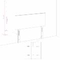 vidaXL Čelo postele so záhybmi tmavosivé 83x23x118/128 cm zamat