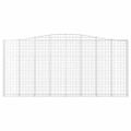 vidaXL Oblúkové gabiónové koše 3ks 400x30x180/200cm pozinkované železo