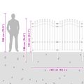 vidaXL Záhradný plot WOERDEN 240 x 190 cm Povrchovo upravená oceľ Sivá