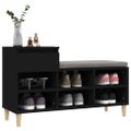 vidaXL Botník čierny 102x36x60 cm spracované drevo