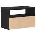 vidaXL Nočný stolík Čierny dub 60 x 35 x 40 cm Kompozitné drevo
