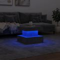 vidaXL Konferenčný stolík s LED svetlami betónovosivý 50x50x40 cm