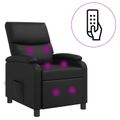 vidaXL Masážne relaxačné kreslo Čierna Umelá koža