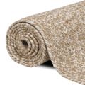 vidaXL Koberec do oblasti Prírodná a biela 100 x 200 cm Juta
