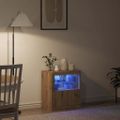 vidaXL LED komoda Hnedá 60,5 x 37 x 67 cm Kompozitné drevo