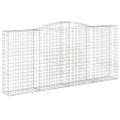 vidaXL Oblúkové gabiónové koše 15 ks 400x50x180/200 cm pozink. železo