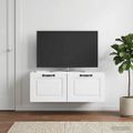 vidaXL Nástenná TV skrinka Biela 78,5 x 41 x 30 cm Kompozitné drevo