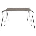 vidaXL Strieška bimini s 3 oblúkmi sivá 183x196x137 cm