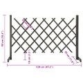 vidaXL Záhradný mriežkový plot sivý 120x90 cm masívne jedľové drevo