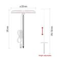 Pozemná lampa EMOS Z7902 LED GROW 8 W, časovač, stmievateľná, biela