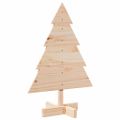 vidaXL Drevený vianočný stromček na dekoráciu 70 cm drevený masív
