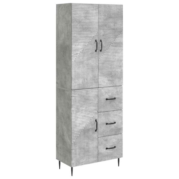 vidaXL Sada skríň 2 pcs Betónovo sivá 66 x 34,5 x 89,5 cm