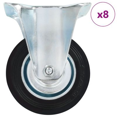vidaXL Pevné kolieska 8 ks 100 mm