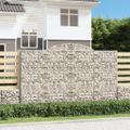 vidaXL Oblúkové gabiónové koše 5ks 300x50x180/200cm pozinkované železo
