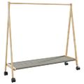vidaXL Vešiak na oblečenie s policami a kolieskami 106x34x106,5 cm