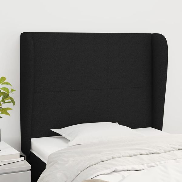 vidaXL Čelo postele so záhybmi čierne 103x23x118/128 cm látka