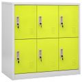 vidaXL Uzamykacie skrinky 2 ks bledosivé a zelené 90x45x92,5 cm oceľové