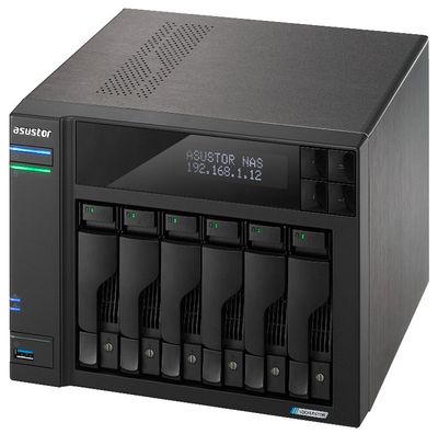 Asustor NAS AS6706T v2 / 6x 2,5"/3,5" SATA III/ Celeron N5105 2.0 GHz/ 8GB/ 2x 5GbE/ 4x M.2/ 2x USB 3.2/ HDMI NAS, 6-bay, Intel Celeron N5105, 8GB DDR4, 2× 5GbE, 4× M.2 NVMe, 2× USB 10Gbps, Wake-on-LAN/WAN, ADM 4.1