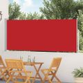 vidaXL Zaťahovacia bočná markíza na terasu 117x514 cm, červená