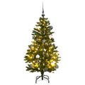vidaXL Umelý výklopný vianočný stromček 150 LED a sada gúľ 150 cm