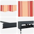 vidaXL Sklopná markíza Žltá a oranžová 350 x 250 cm Plátno a hliník