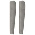 vidaXL Čelo postele so záhybmi bledosivé 83x23x118/128 cm zamat