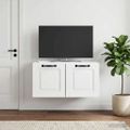vidaXL Nástenná TV skrinka Biela s vysokým leskom 59,5 x 41 x 30 cm
