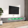 vidaXL 3-dielna súprava TV skriniek s LED sivá sonoma spracované drevo
