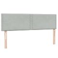 vidaXL Box Spring Posteľ s matracom Svetlosivá 160x220 cm Zamat