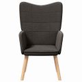 vidaXL kreslo Tmavo šedá 62 x 67 x 95,5 cm Sherpa látka