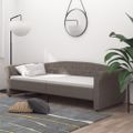 vidaXL Pohovka s USB sivohnedá látková 90x200 cm
