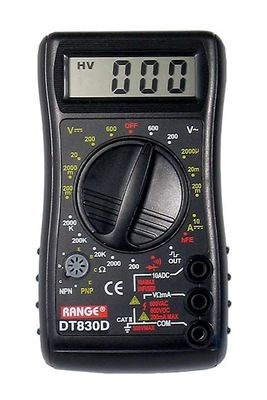 Multimeter DT830D RANGE s prezvonovačkou