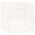 vidaXL Kompostér biely 100x100x102 cm masívne borovicové drevo